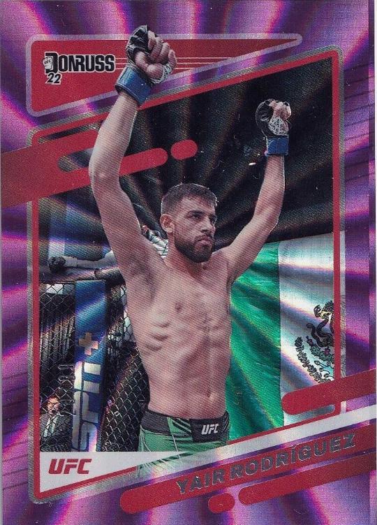 Yair Rodríguez 2022 Panini Donruss UFC Base #70 Purple Laser