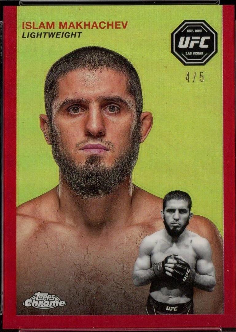 Islam Makhachev 2024 Topps Chrome UFC 1954 Topps #FFT-8 Red Refractor