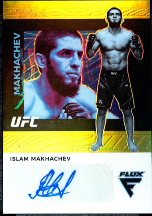 Islam Makhachev 2022 Panini Chronicles UFC Flux Auto #27 Gold