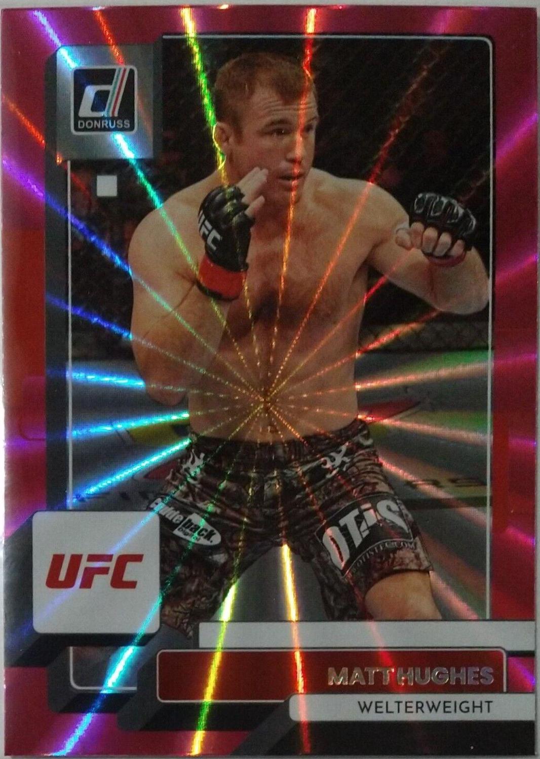 Matt Hughes 2023 Panini Donruss UFC Base #73 Pink Laser