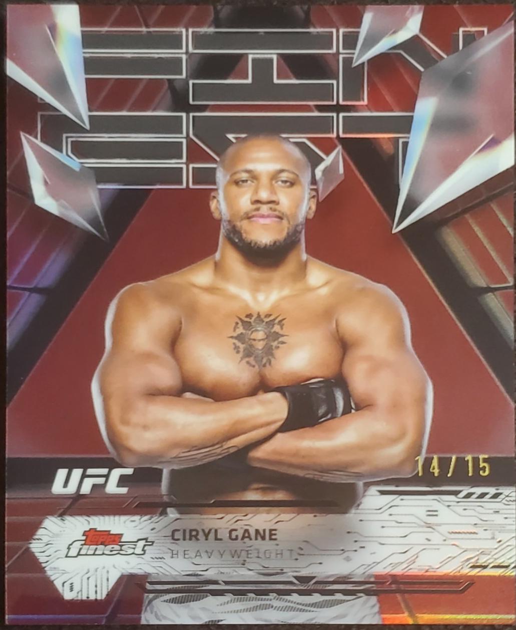Ciryl Gane 2025 Topps Finest UFC Base Uncommon #172 Red Black Vapor Refractor