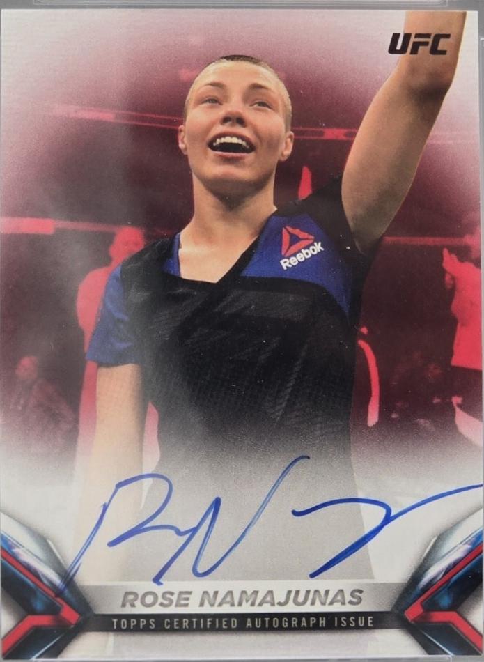 Rose Namajunas 2018 Topps UFC Knockout Knockoutautographs #KA-RN Red