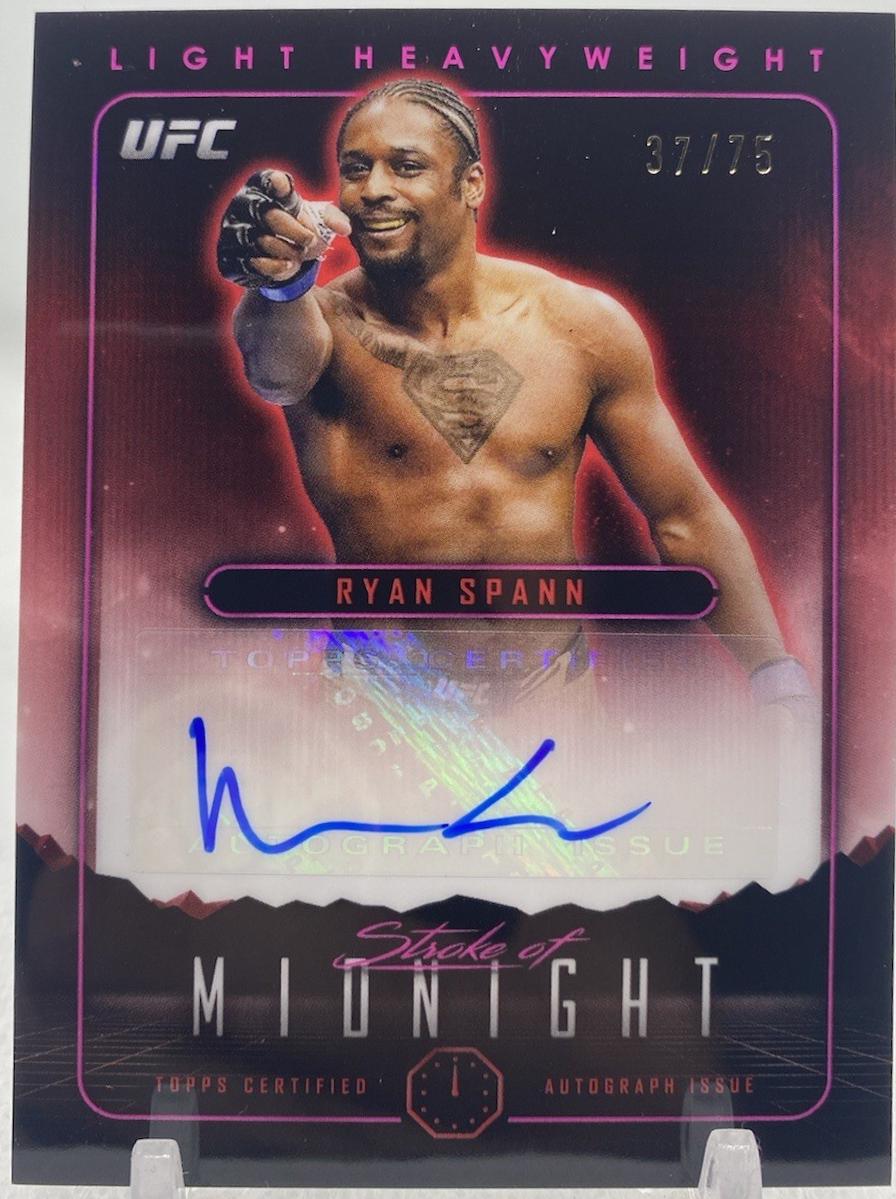 Ryan Spann 2024 Topps Midnight UFC Stroke of Midnight Autographs #SMA-RSN Twilight