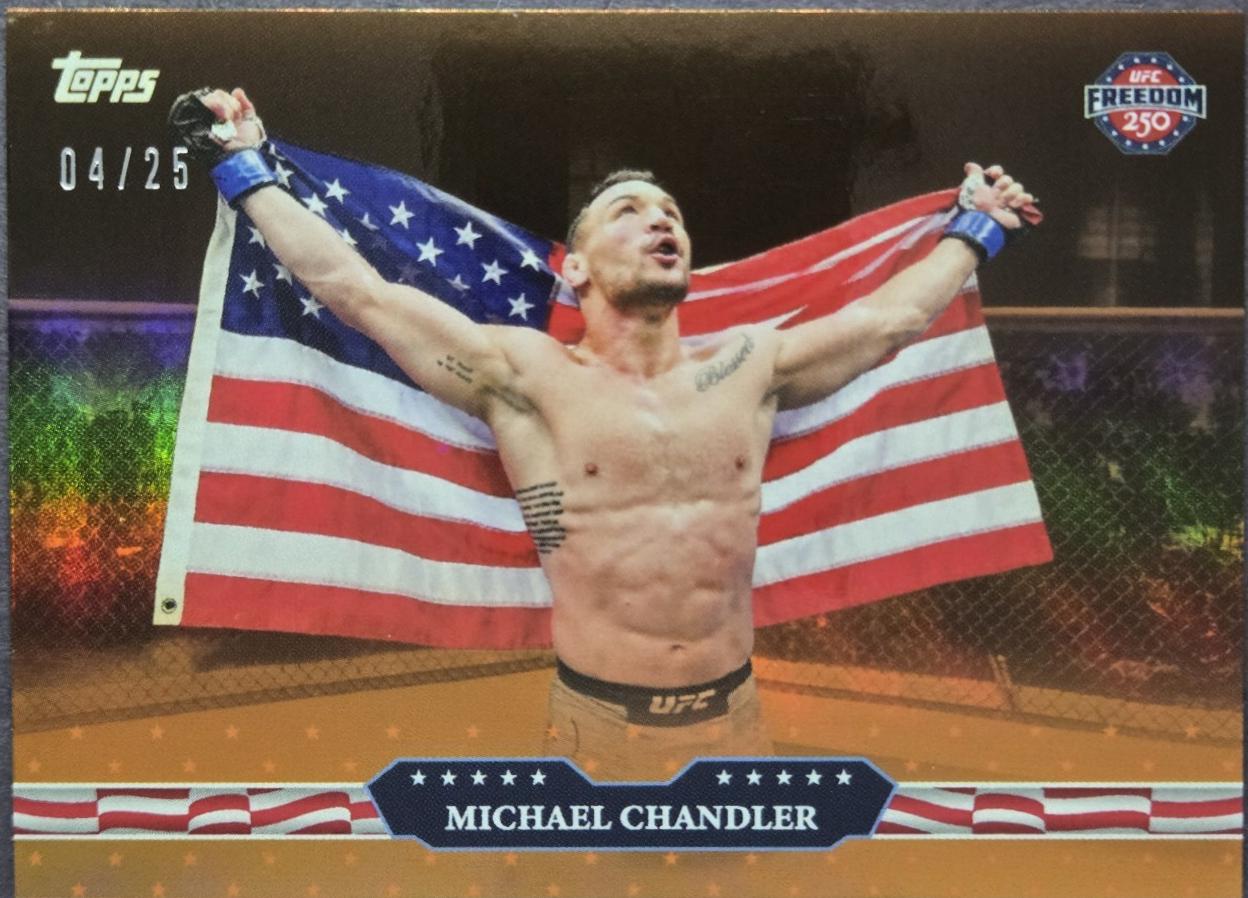 Michael Chandler 2026 Topps UFC Freedom 250 Base #23 Orange