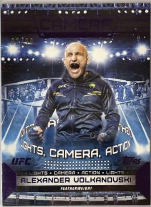 Alexander Volkanovski 2024 Topps Knockout UFC Camera (Lights, Camera, Action) #CAM-15 Purple