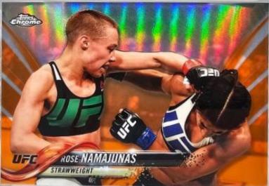 Rose Namajunas 2018 Topps Chrome UFC Base #28 Orange