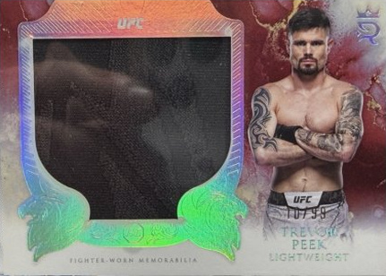 Trevor Peek 2025 Topps Royalty UFC Rookie Jumbo Relics #RJR-TP Gold