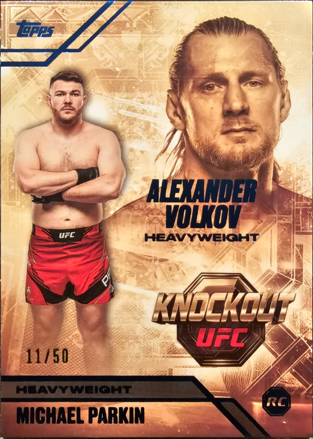 Alexander Volkov / Michael Parkin 2026 Topps Knockout UFC Octagon Successors #OS-20 Blue