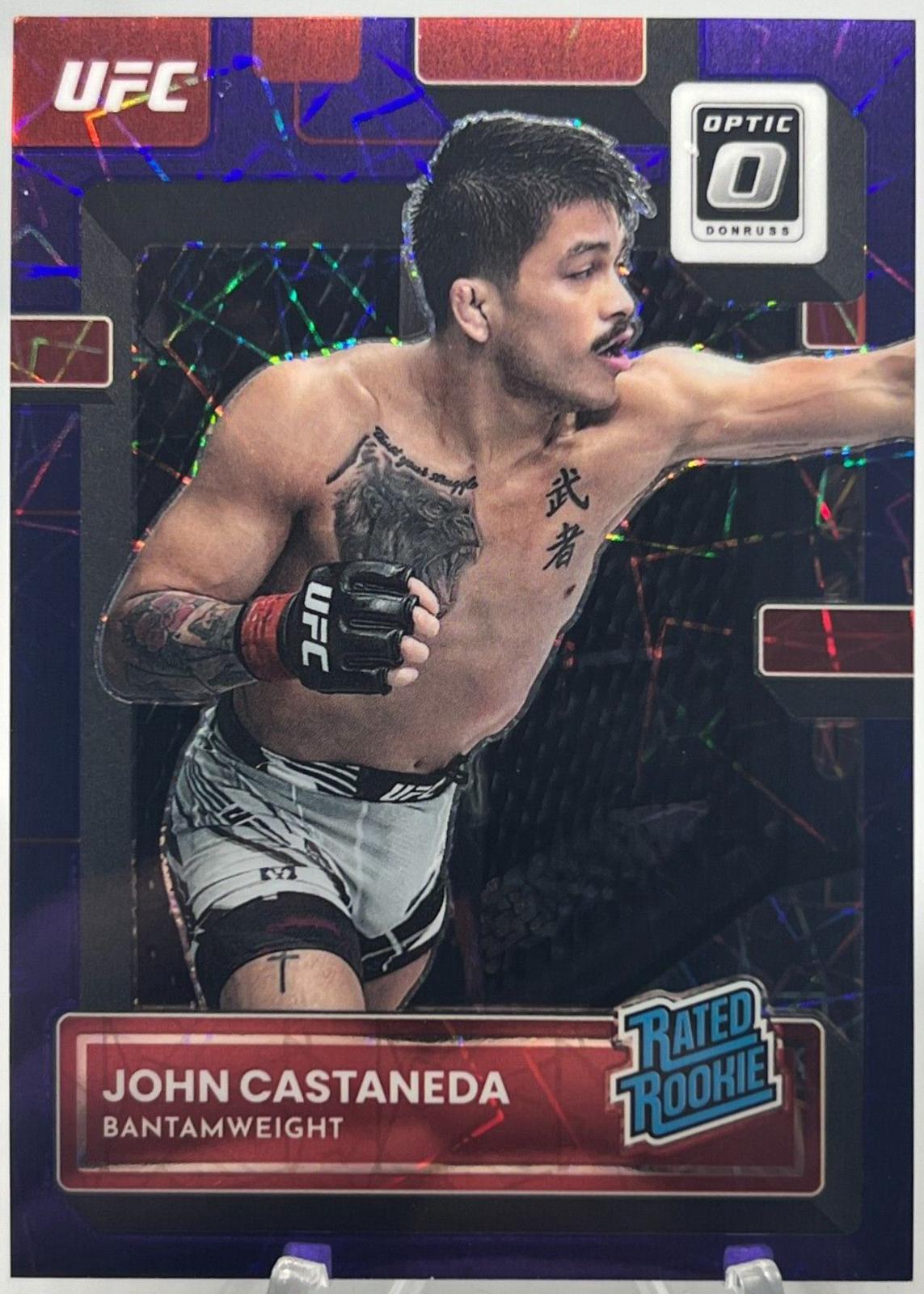 John Castaneda 2023 Panini Donruss Optic UFC Base #127 Purple Velocity