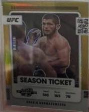 Khabib Nurmagomedov 2022 Panini Chronicles UFC Base Contenders Optic Season Ticket #368 Purple