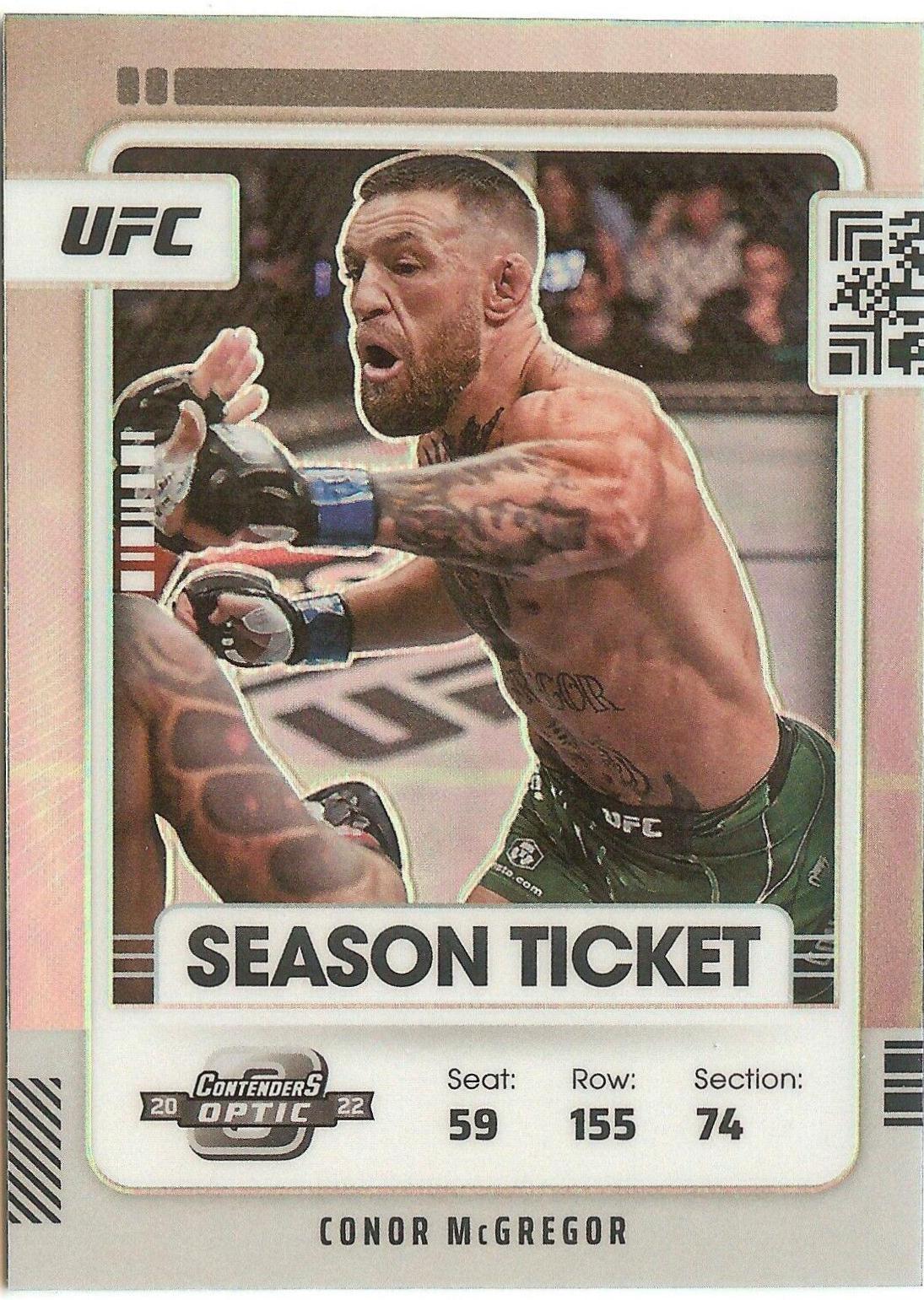 Conor McGregor 2022 Panini Chronicles UFC Base Contenders Optic Season Ticket #371 Gold