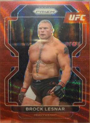 Brock Lesnar 2022 Panini Prizm UFC Base #159 Ruby Wave