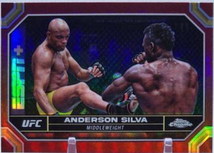Anderson Silva 2024 Topps Chrome UFC Base #17 Magenta Refractor