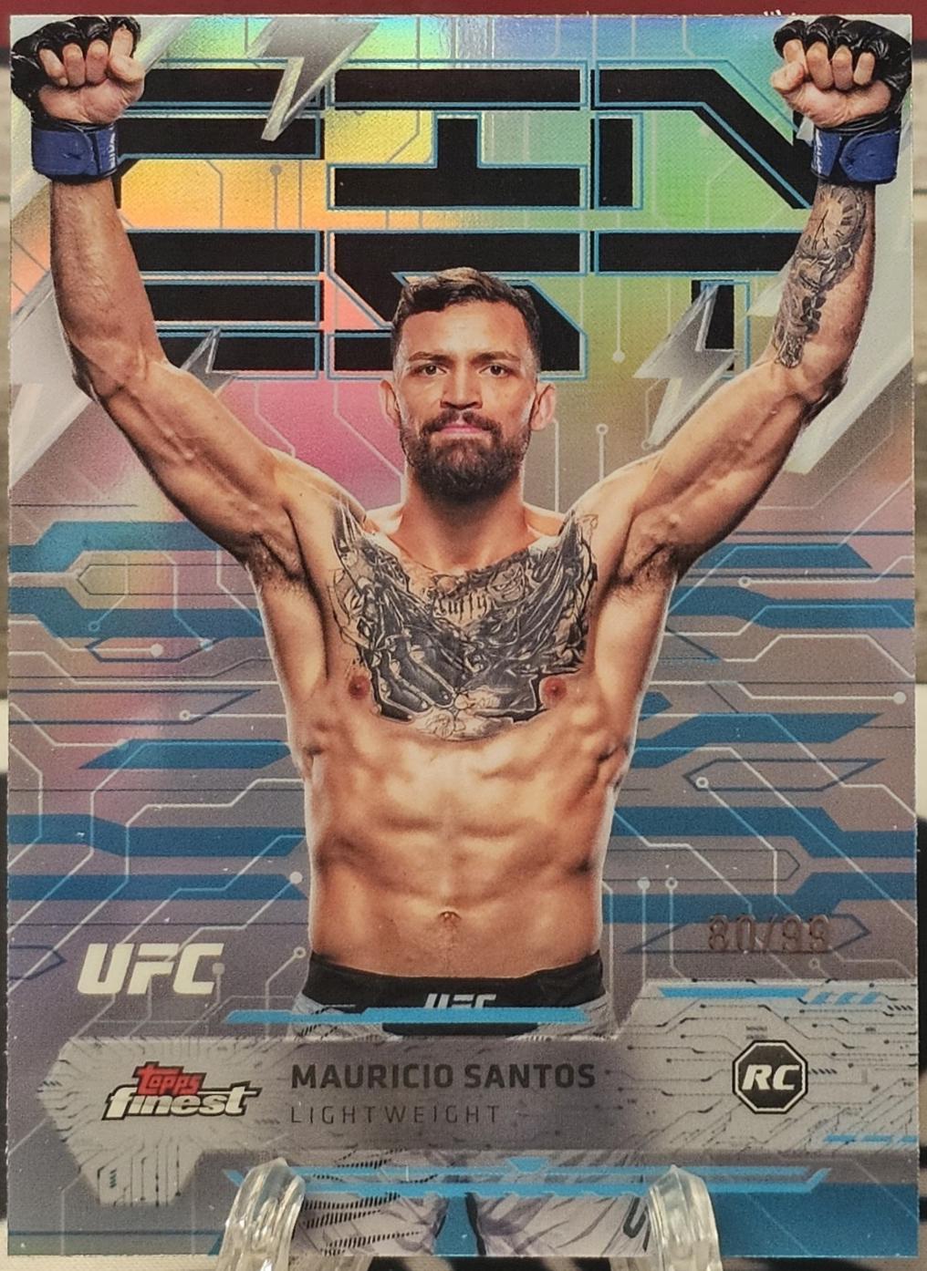 Mauricio Ruffy 2025 Topps Finest UFC Base Rare #231 Blue Refractor