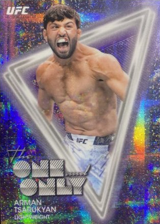 Arman Tsarukyan 2025 Topps Midnight UFC The One and Only #OO-2 Black Light