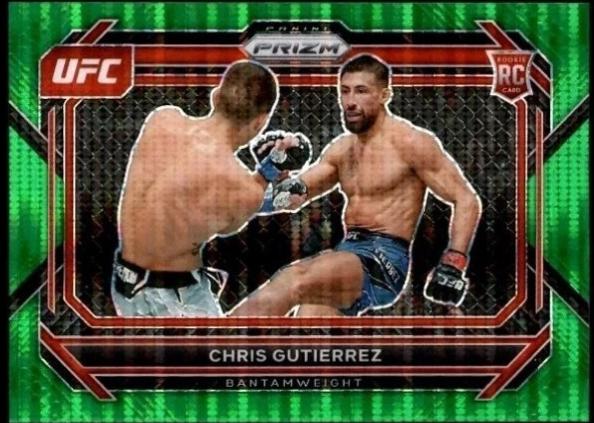 Chris Gutierrez 2023 Panini Prizm UFC Base #20 Green Pulsar