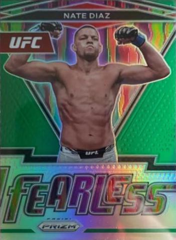 Nate Diaz 2022 Panini Prizm UFC Fearless #13 Green