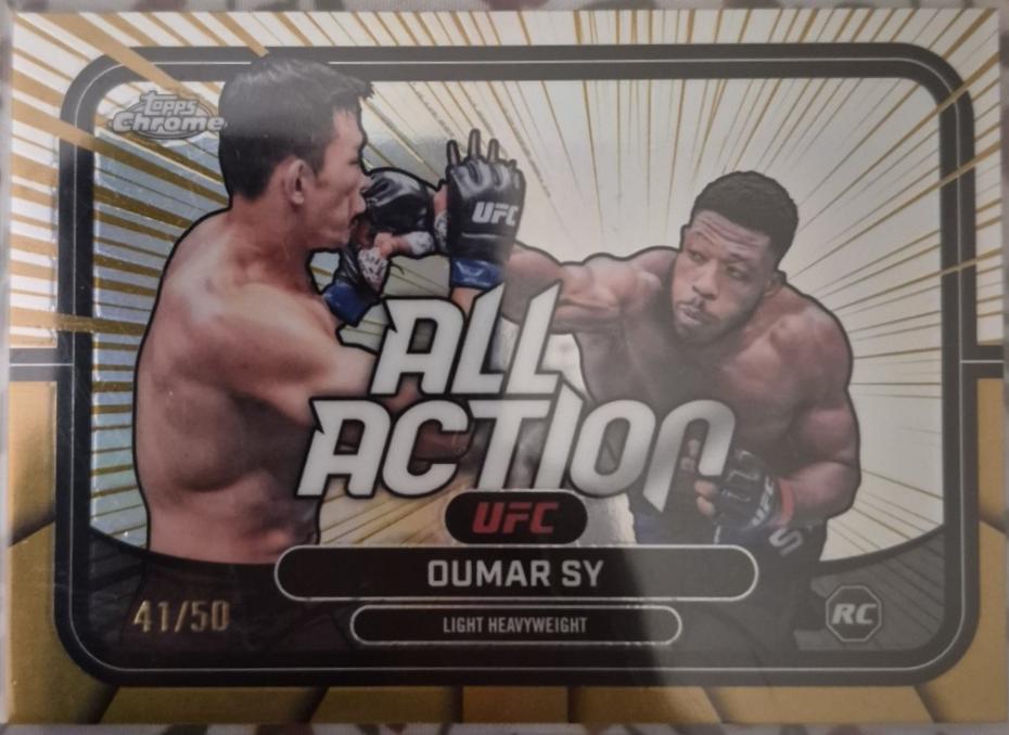 Oumar Sy 2026 Topps Chrome UFC All-Action #AA-29 Gold Refractor