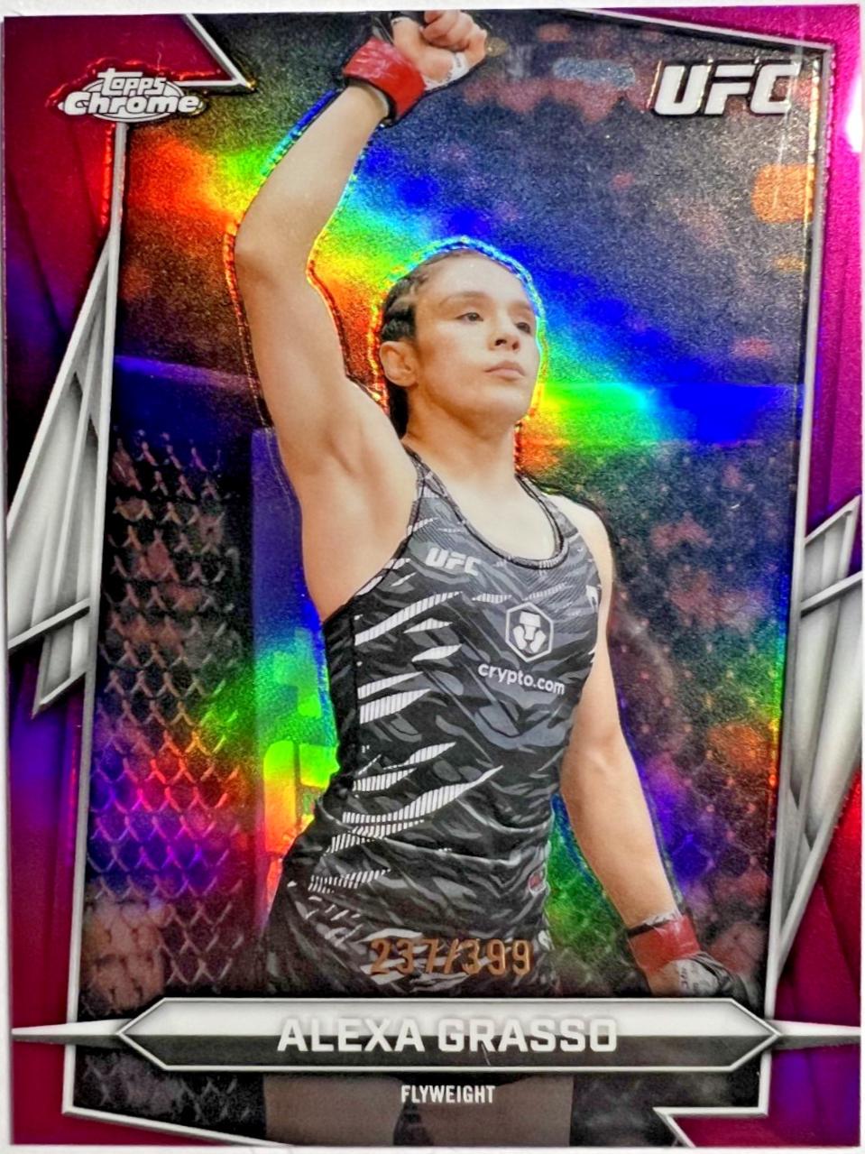 Alexa Grasso 2026 Topps Chrome UFC Base #170 Magenta Refractor