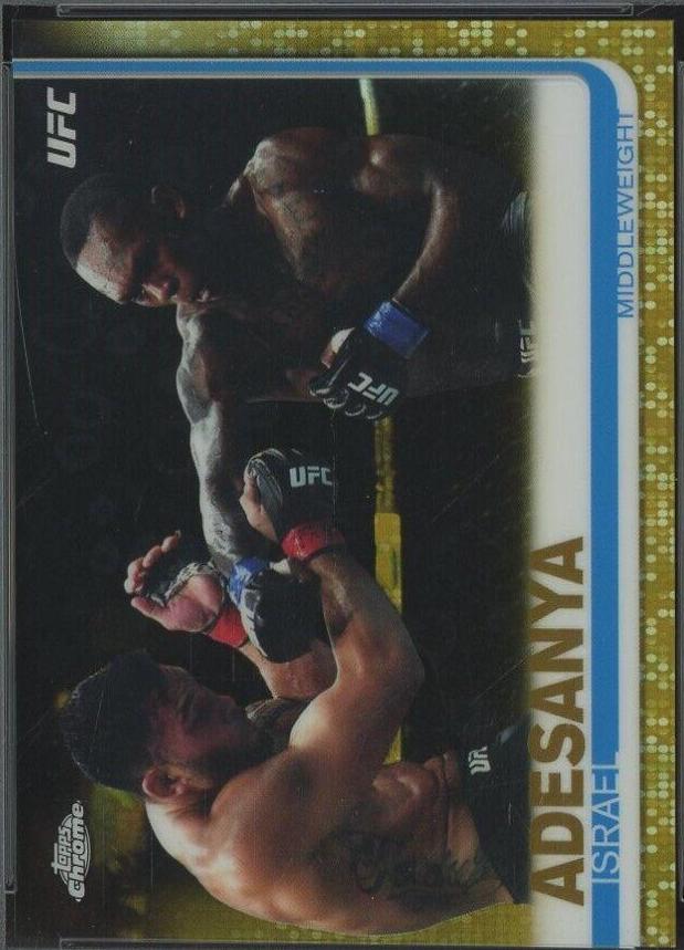 Israel Adesanya 2019 Topps Chrome UFC Base #57 Gold