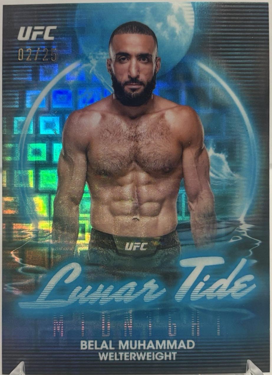 Belal Muhammad 2025 Topps Midnight UFC Lunar Tide #LT-14 Moonrise
