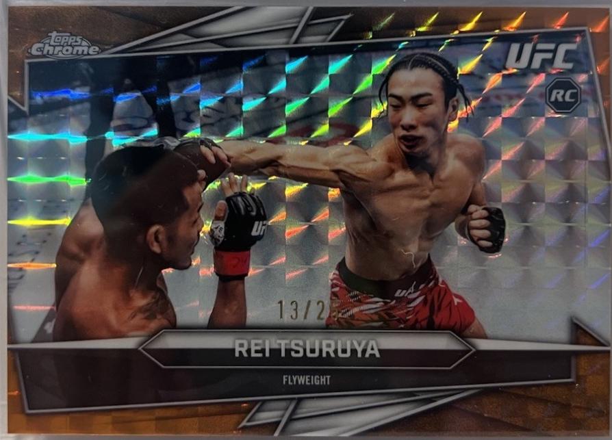 Rei Tsuruya 2026 Topps Chrome UFC Base #66 Orange Geometric Refractor