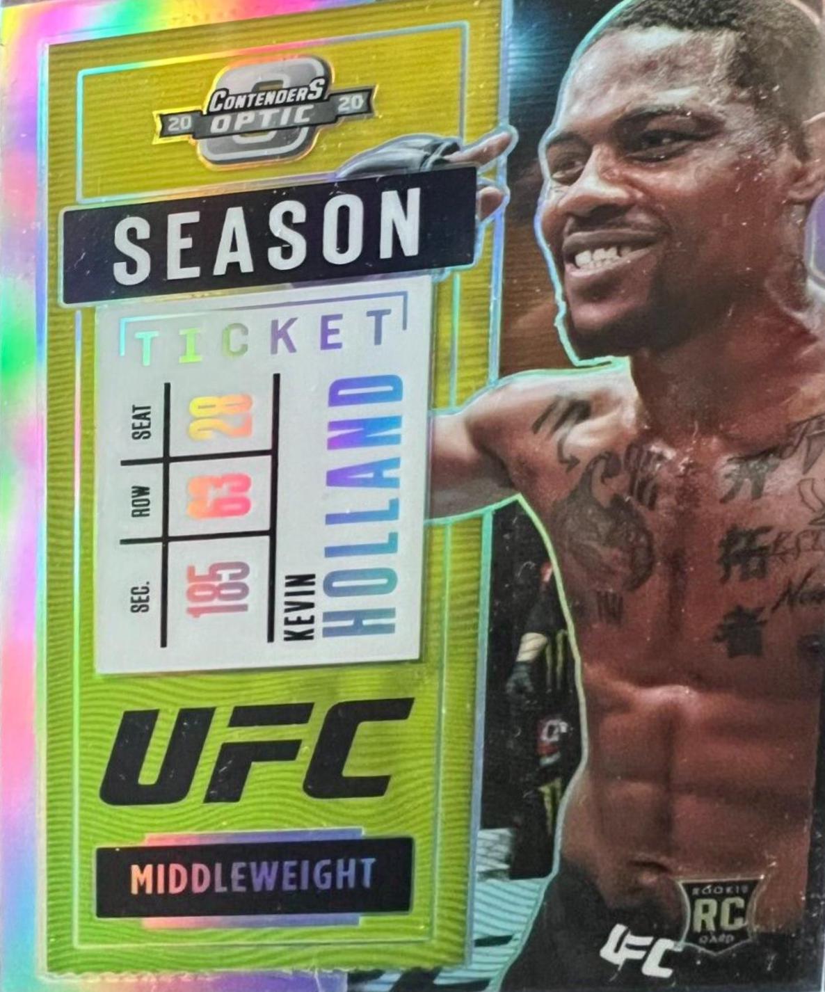 Kevin Holland 2021 Panini Chronicles UFC Base Contenders Optic Season Ticket #266 Silver
