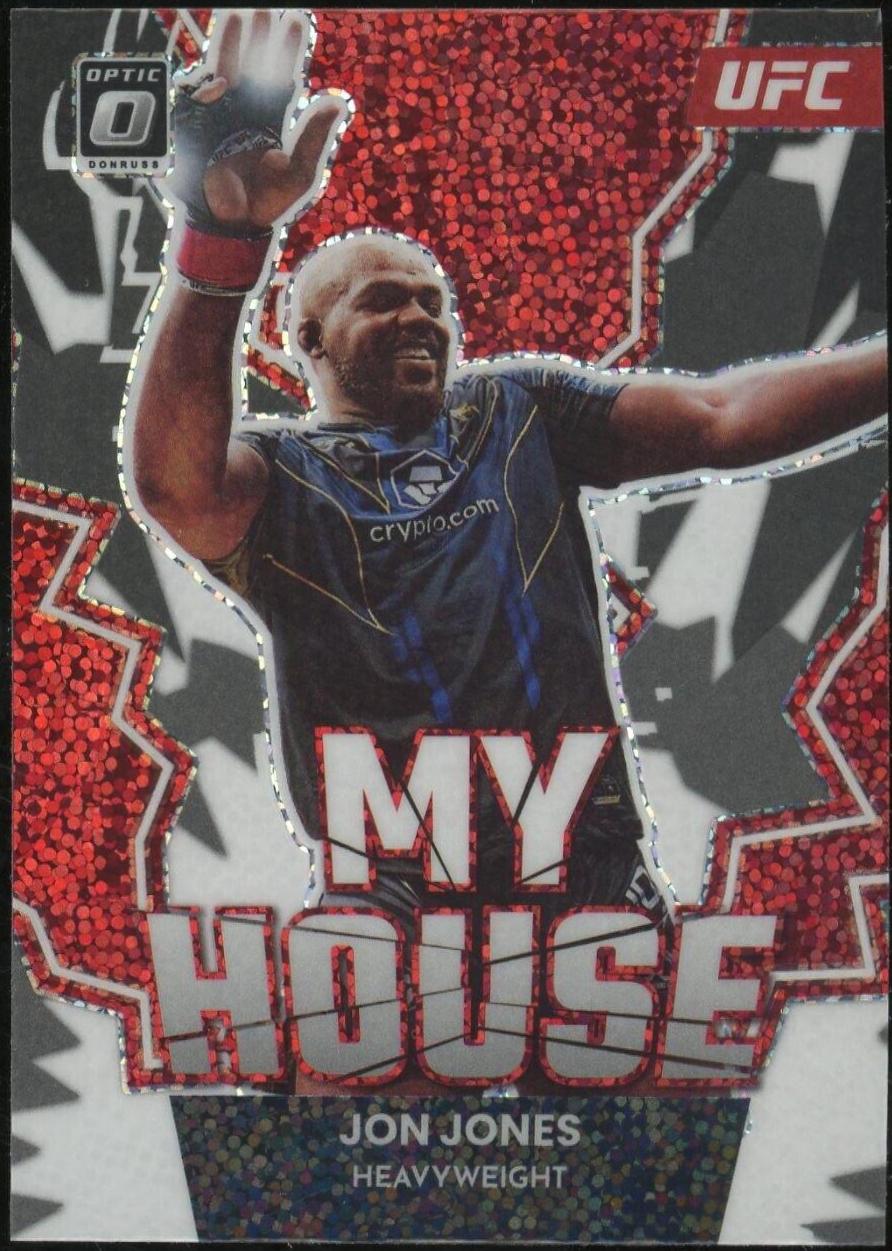 Jon Jones 2023 Panini Donruss Optic UFC My House #17 White Sparkle