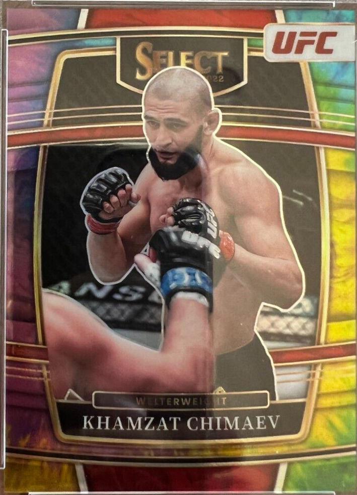Khamzat Chimaev 2022 Panini Select UFC Concourse #39 Tie Dye