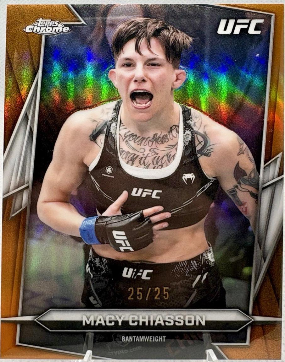 Macy Chiasson 2026 Topps Chrome UFC Base #105 Orange Refractor