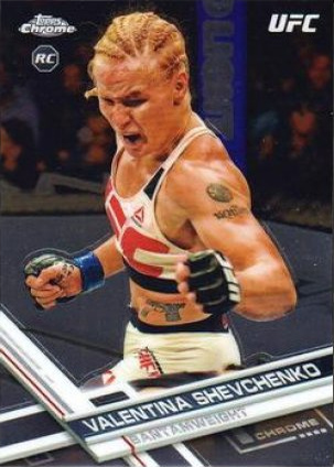 Valentina Shevchenko 2017 Topps Chrome UFC Base #83 Red