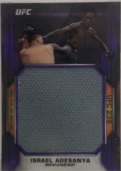 Israel Adesanya 2020 Topps UFC Knockout Base #86 Purple