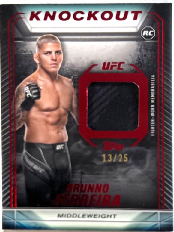 Brunno Ferreira 2024 Topps Knockout UFC Knockout Relics #KR-BF Red