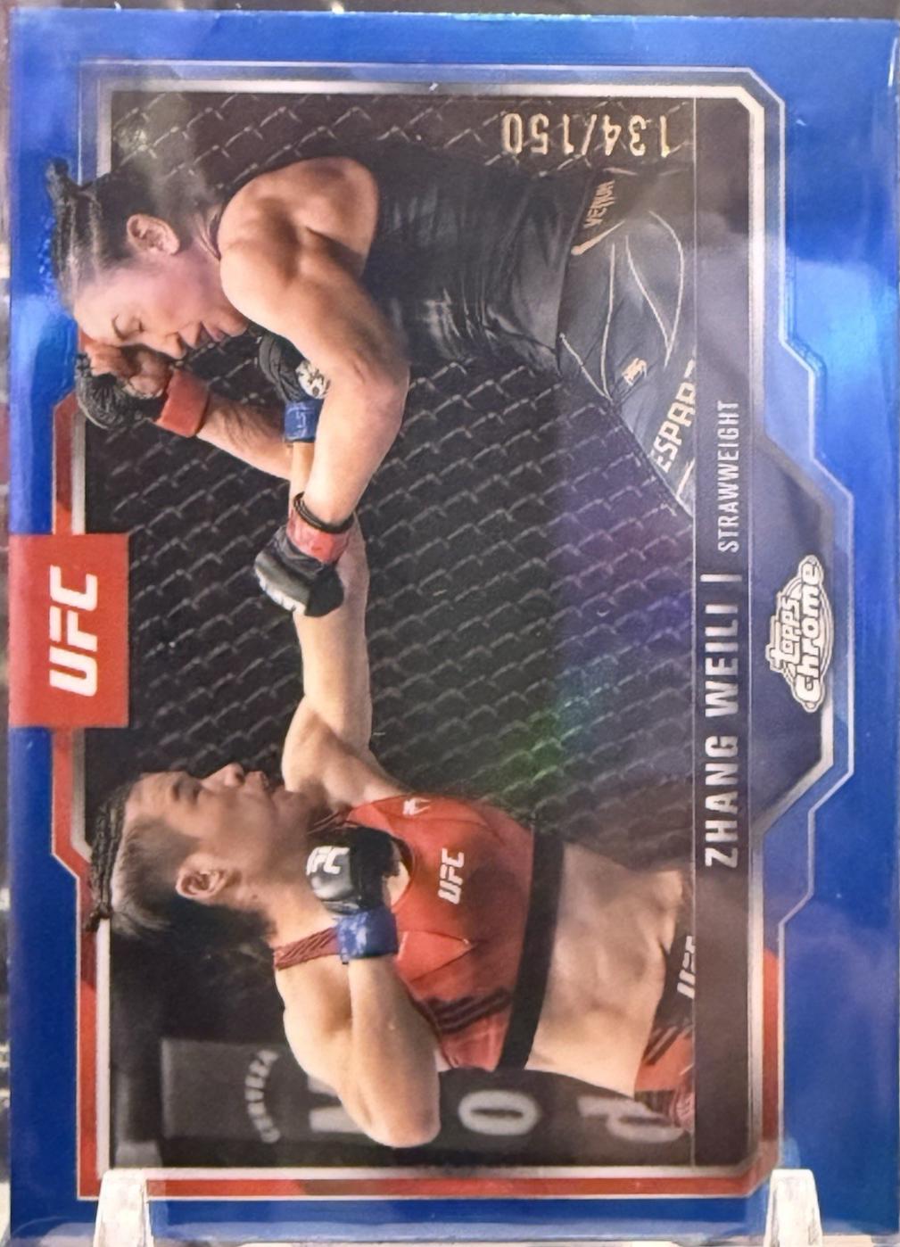 Zhang Weili 2025 Topps Chrome UFC Plexus #PLX-7 Blue Refractor