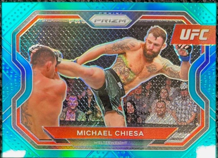 Michael Chiesa 2021 Panini Prizm UFC Base #173 Teal