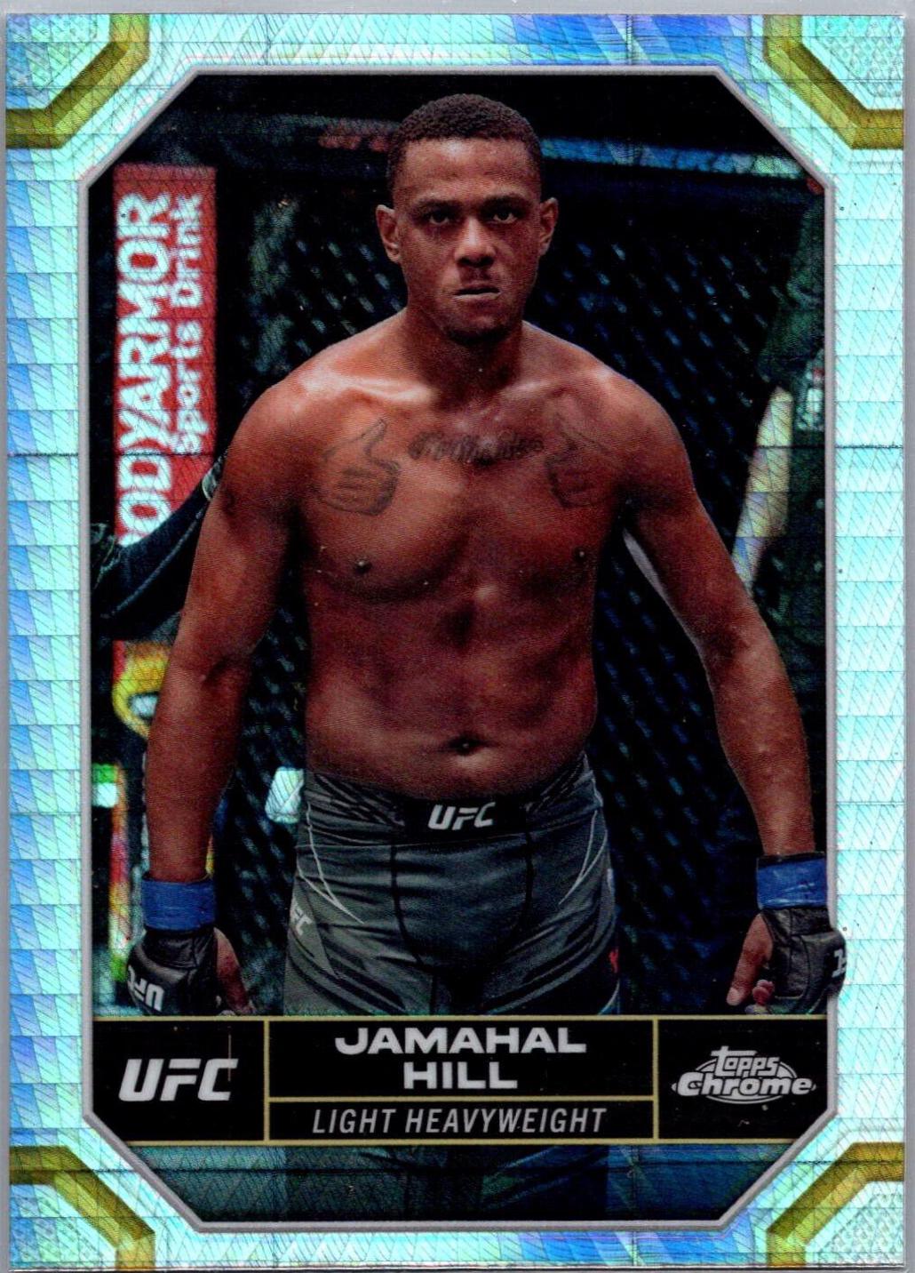 Jamahal Hill 2024 Topps Chrome UFC Base #89 Prism Refractor