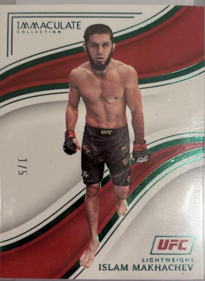 Islam Makhachev 2023 Panini Immaculate Collection UFC Base #57 Green