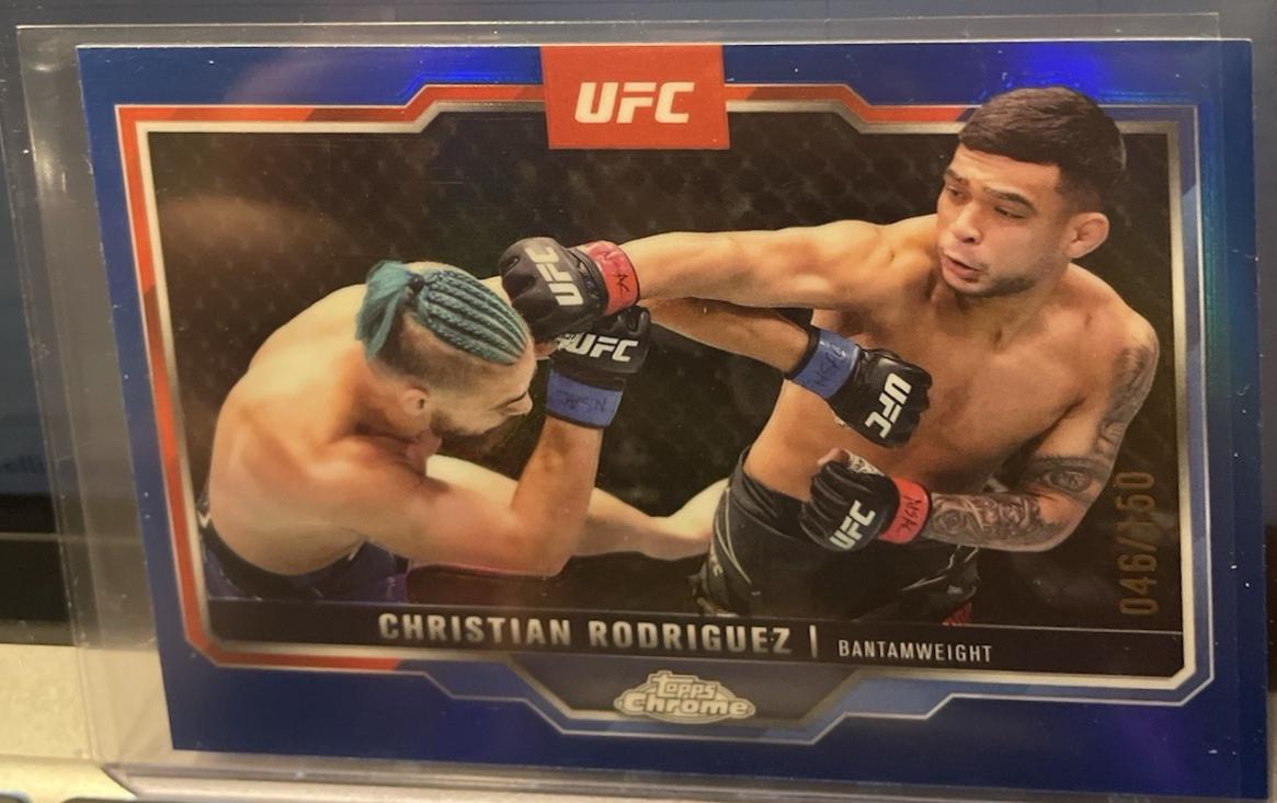 Christian Rodriguez 2025 Topps Chrome UFC Base #106 Blue Refractor