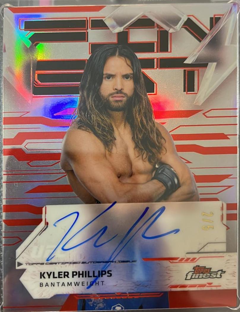 Kyler Phillips 2025 Topps Finest UFC Finest Autographs #FA-KP Red Refractor