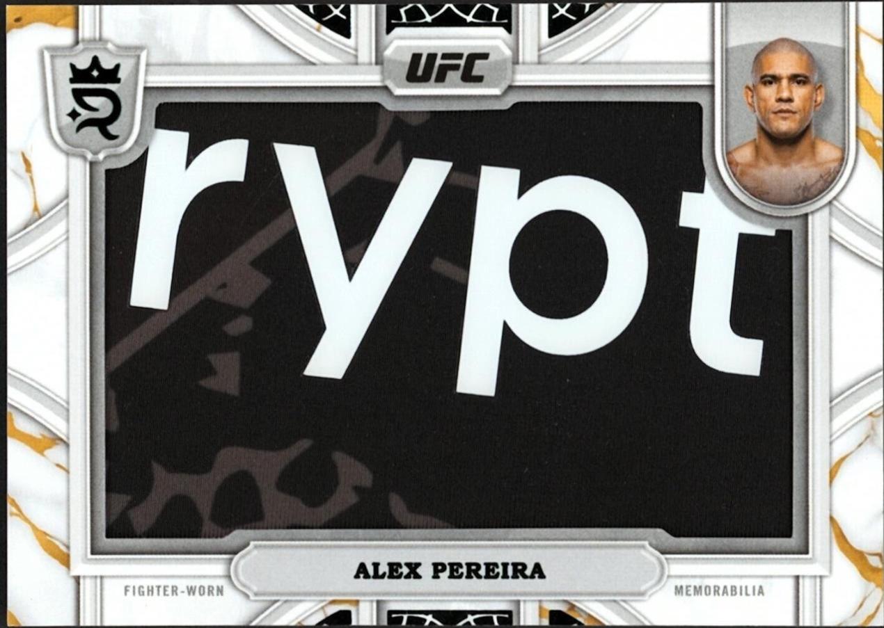 Alex Pereira 2024 Topps Royalty UFC Relic Jewels #RCJ-24 Platinum