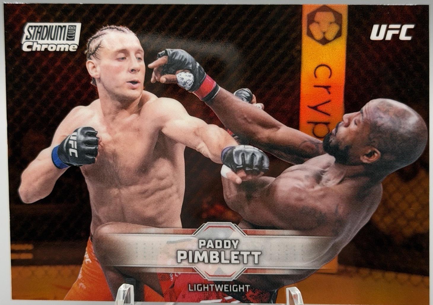 Paddy Pimblett 2026 Topps Stadium Club UFC Chrome Base #CB-9 Orange Refractor
