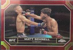 Matt Schnell 2024 Topps Chrome UFC Base #129 Red Refractor