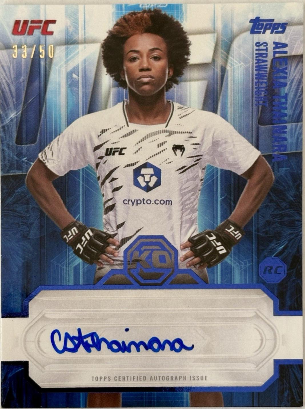 Alexia Thainara 2026 Topps Knockout UFC Knockout Autographs #KOA-ATA Blue