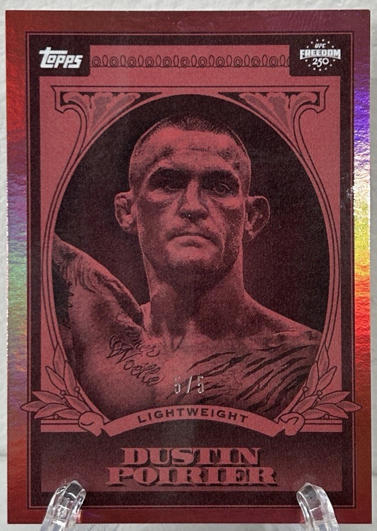Dustin Poirier 2026 Topps UFC Freedom 250 UFC Dollar #UD-12 Red