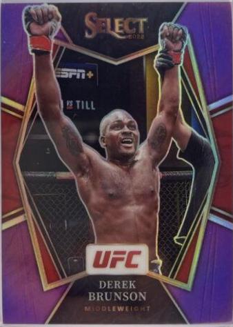 Derek Brunson 2022 Panini Select UFC Premier Level #114 Purple