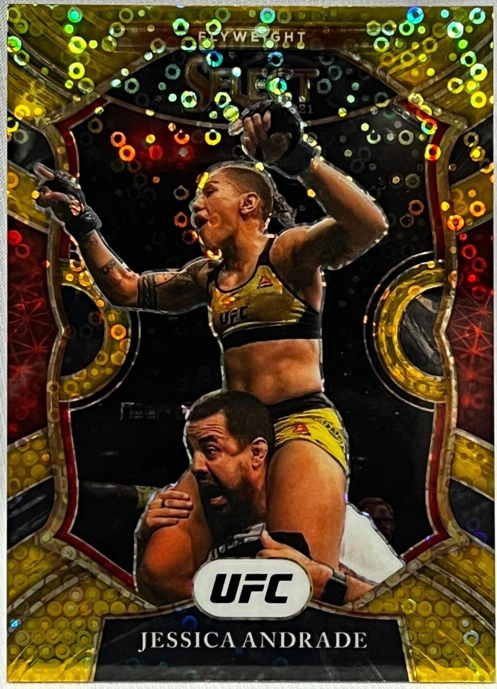 Jessica Andrade 2021 Panini Select UFC Concourse #25 Gold Disco