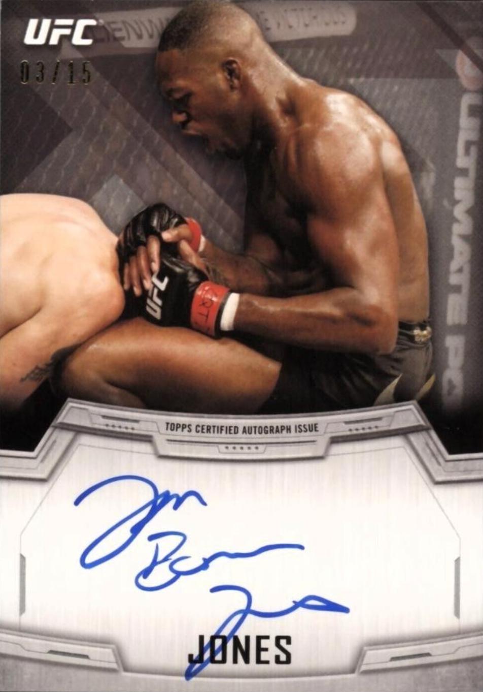 Jon Jones 2014 Topps UFC Knockout Autographs #KA-JJ Red Ink