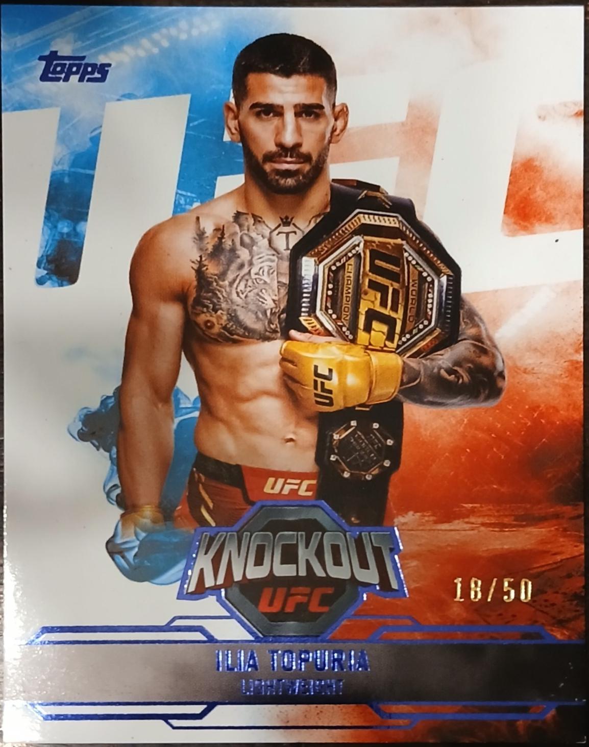 Ilia Topuria 2025 Topps Knockout UFC Base #69 Blue