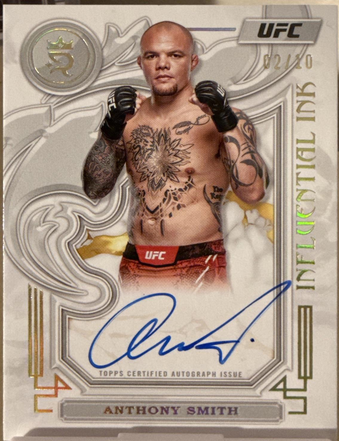 Anthony Smith 2024 Topps Royalty UFC Influential Ink #IIA-ASH Gold