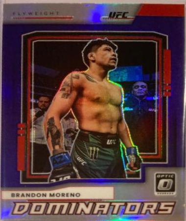 Brandon Moreno 2022 Panini Donruss Optic UFC Dominators #21 Purple